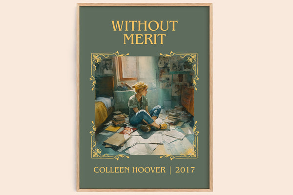 Without Merit classic book art book poster by Colleen Hoover – framed literary art print