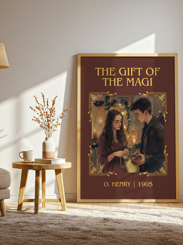 The Gift Of The Magi classic book art print in frame leaning in hallway – classic literature wall art