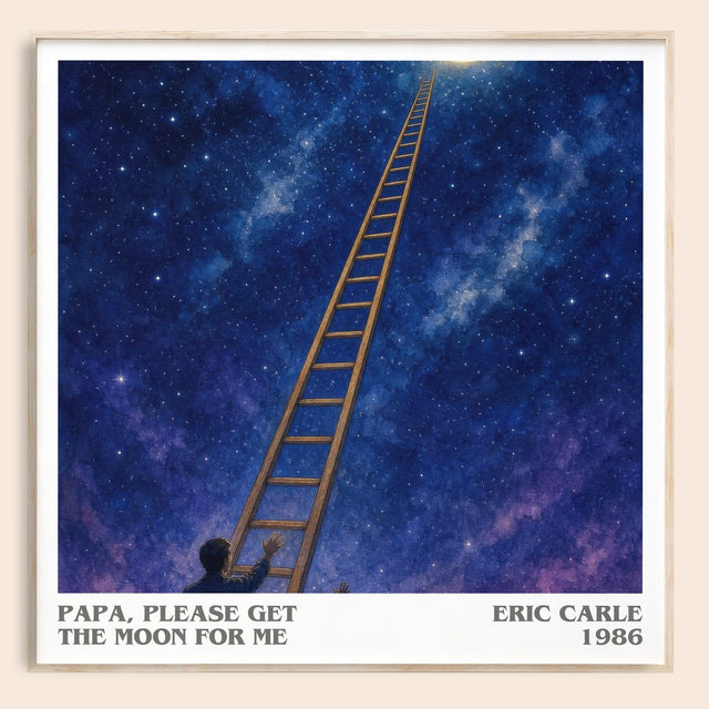 Papa, Please Get The Moon For Me Literary Art Print by Eric Carle