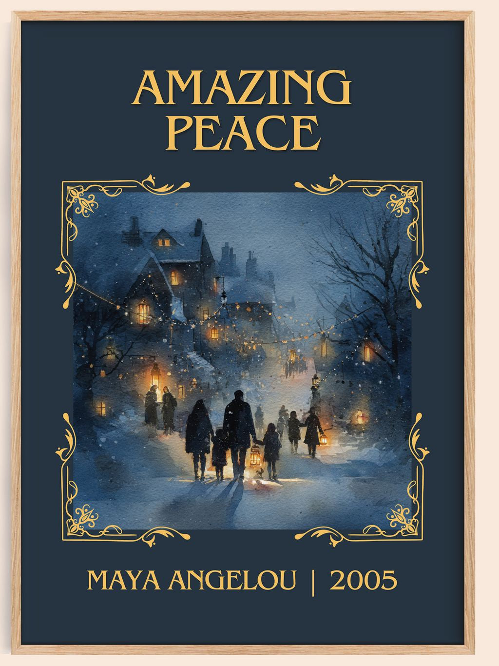 Amazing Peace Classic Book Art Print by Maya Angelou – book poster