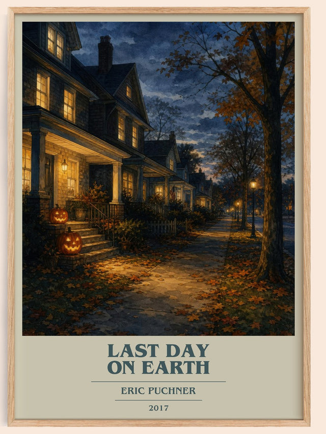 Last Day On Earth Book Cover Poster by Eric Puchner
