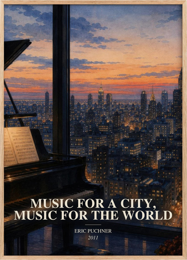 Music For A City, Music For The World Book Watercolour Illustration by Eric Puchner