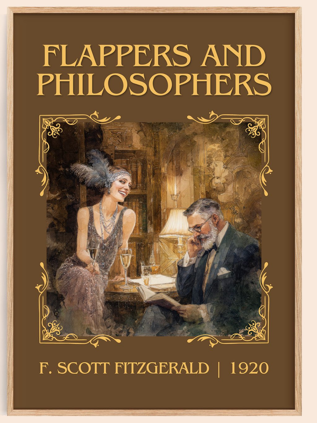 Flappers And Philosophers Classic Book Art Print by F. Fitzgerald – book poster