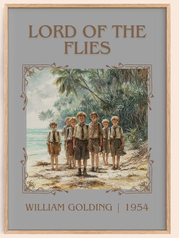 Lord Of The Flies classic book art book poster by William Goldman – framed literary art print