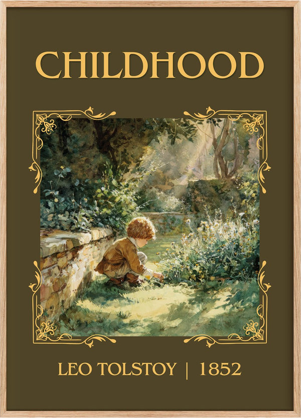 Childhood Classic Book Art Print by Leo Tolstoy