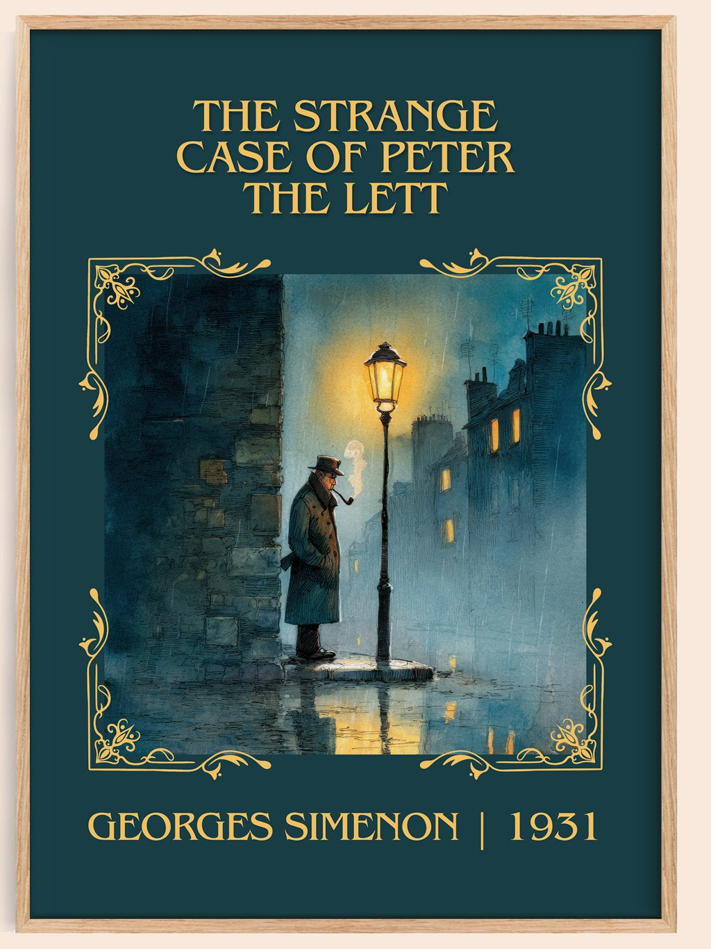 Strange Case Of Peter The Lett Classic Book Art Print by G. Simenon – book poster