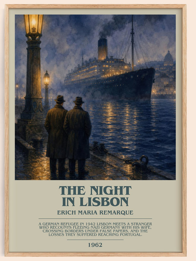 The Night In Lisbon Bookish Wall Art by Erich Maria Remarque
