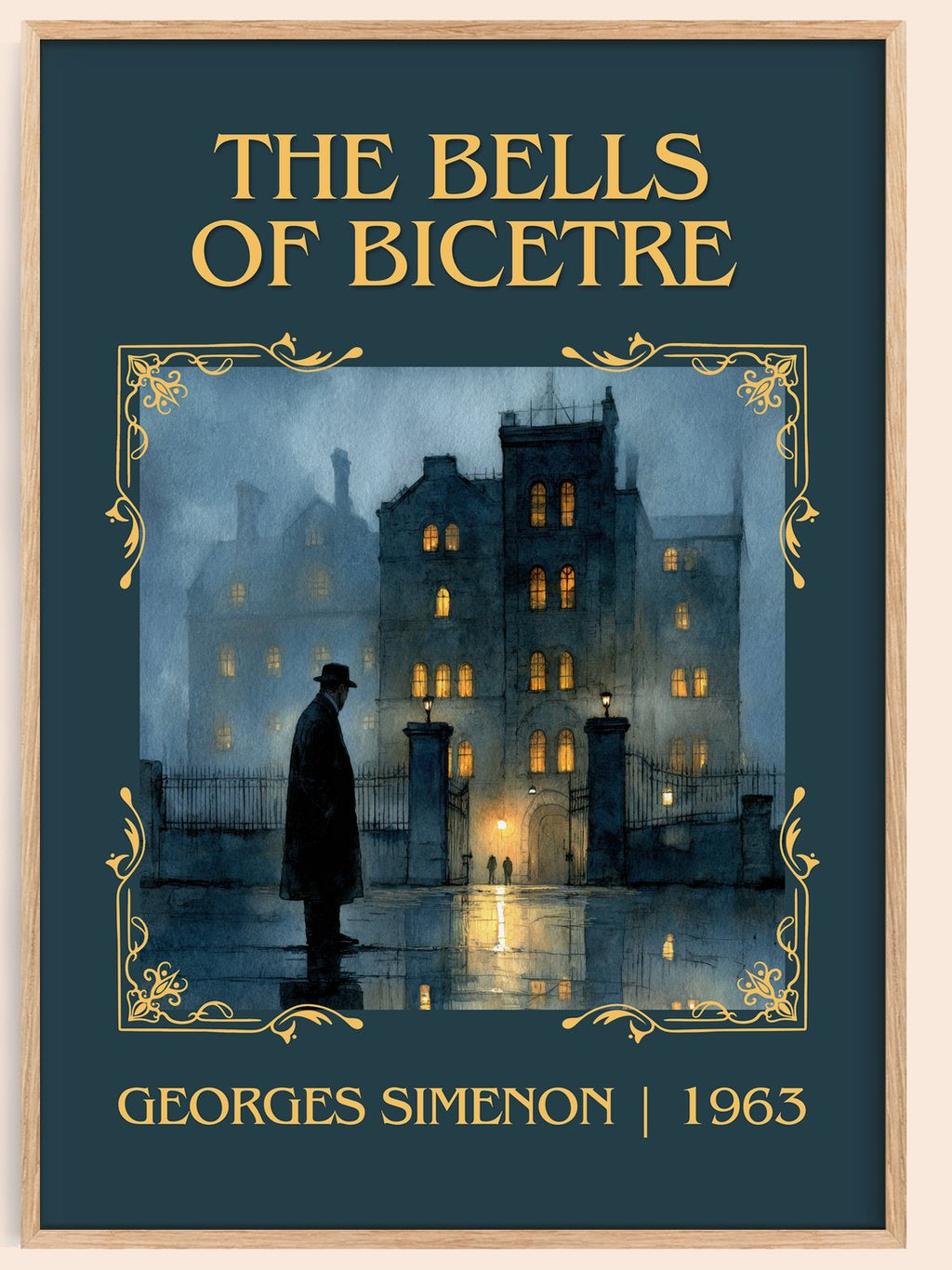 The Bells Of Bicêtre Classic Book Art Print by Georges Simenon – book poster