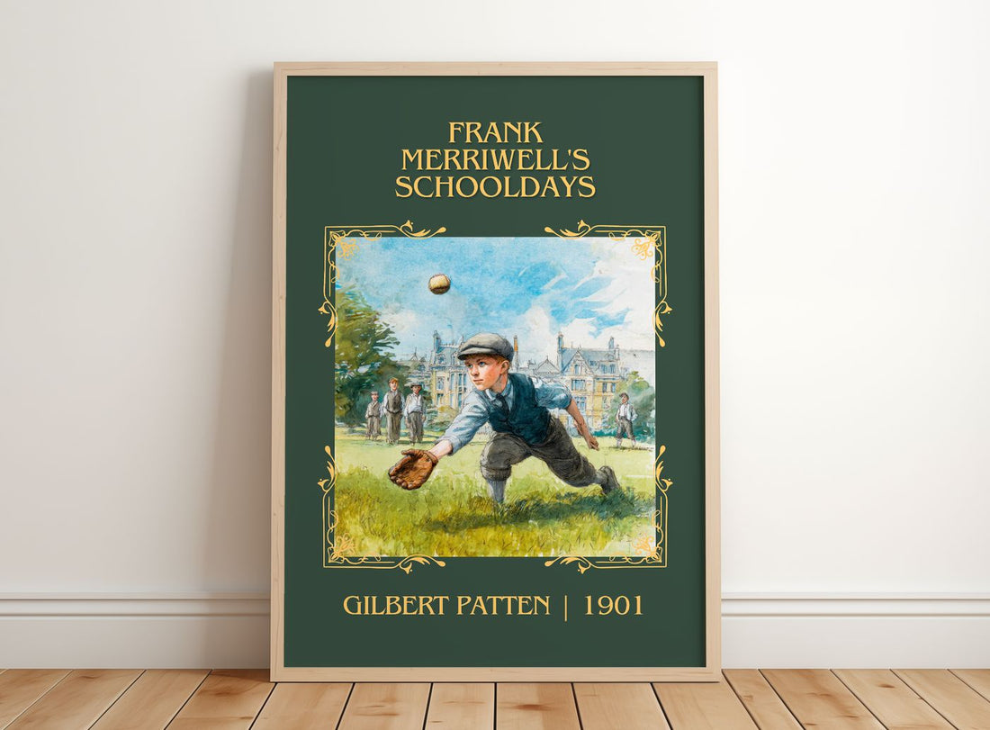 Frank Merriwell'S Schooldays Classic Book Art Print by Gilbert Patten – framed print leaning on a wooden floor