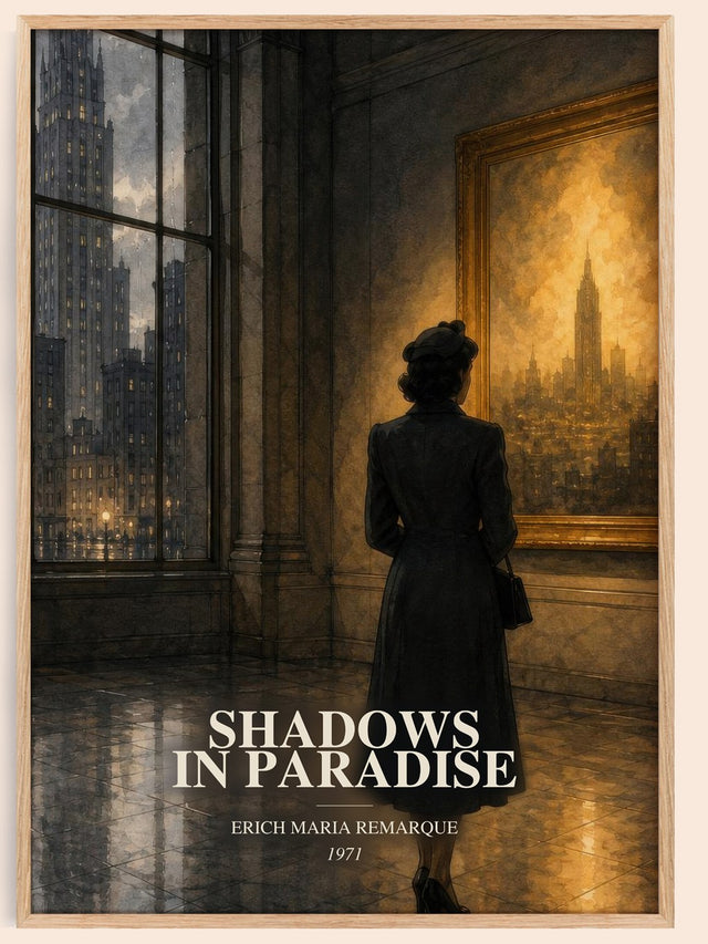 Shadows In Paradise Book Watercolour Illustration by E. Remarque
