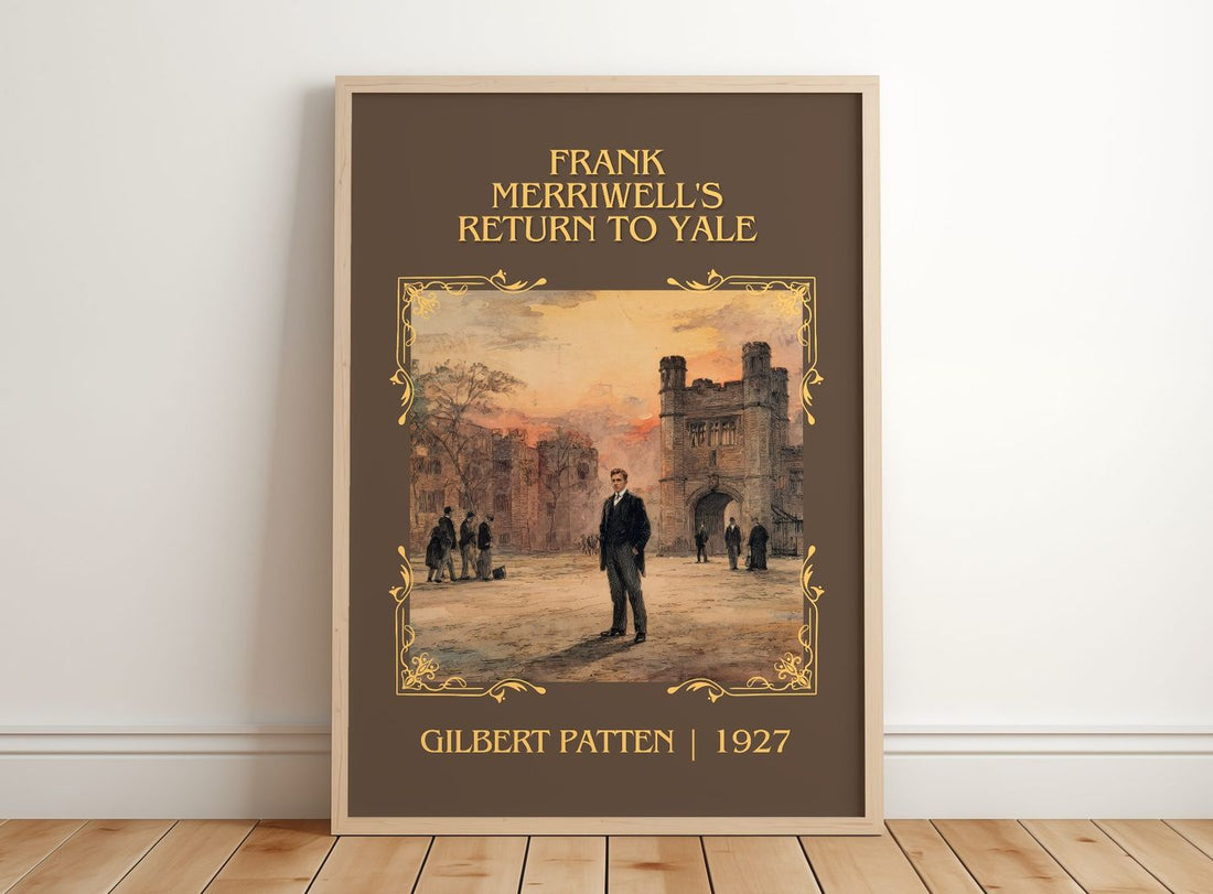 Frank Merriwell'S Return To Yale Classic Book Art Print by G. Patten – framed print leaning on a wooden floor