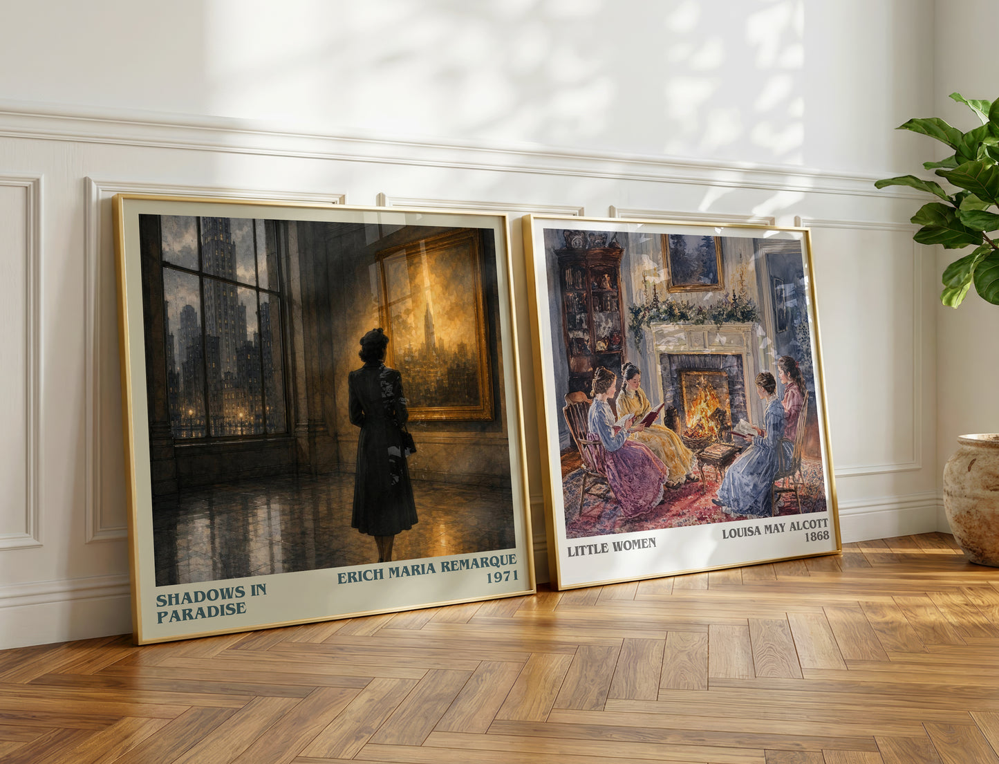 Shadows In Paradise literary print on bookshelf – Erich Maria Remarque fan gift