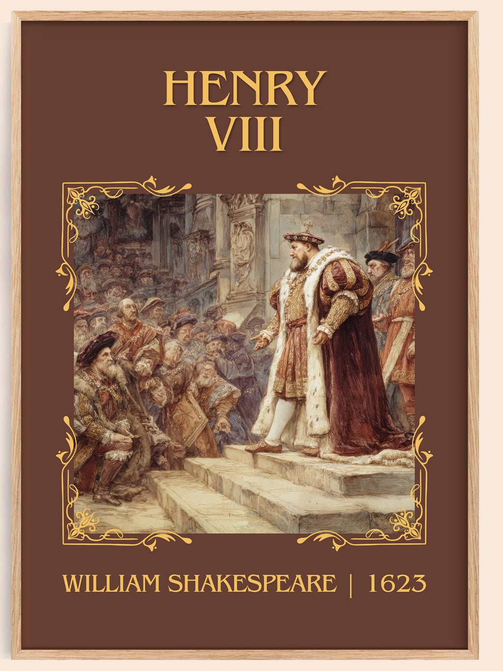 Henry Viii Classic Book Art Print by William Shakespeare – book poster