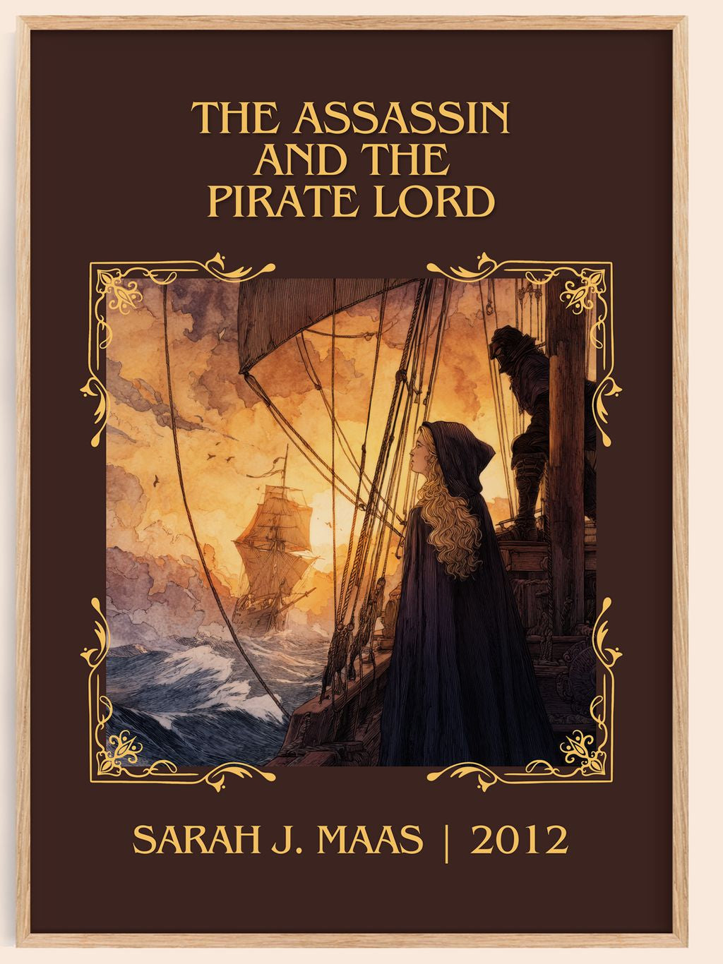 Assassin And The Pirate Lord Classic Book Art Print by Sarah J. Maas – book poster