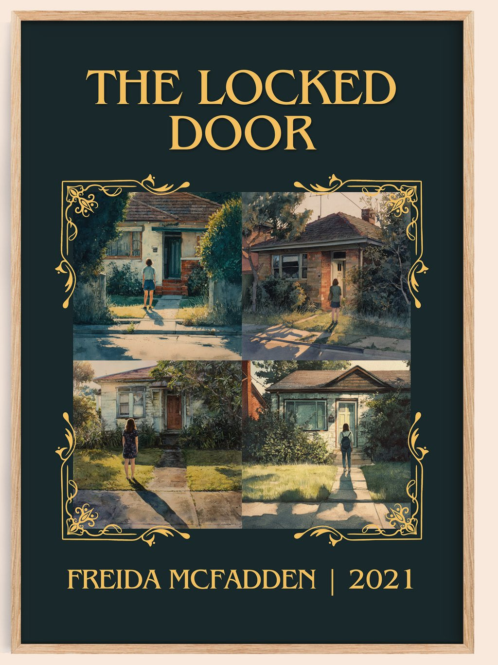 The Locked Door Classic Book Art Print by Freida McFadden – book poster