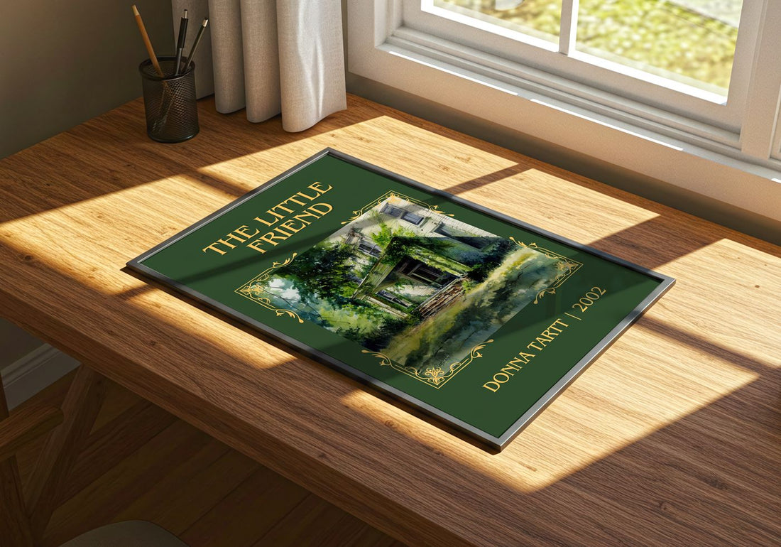 The Little Friend Classic Book Art Print by Donna Tartt – print on a sunlit desk