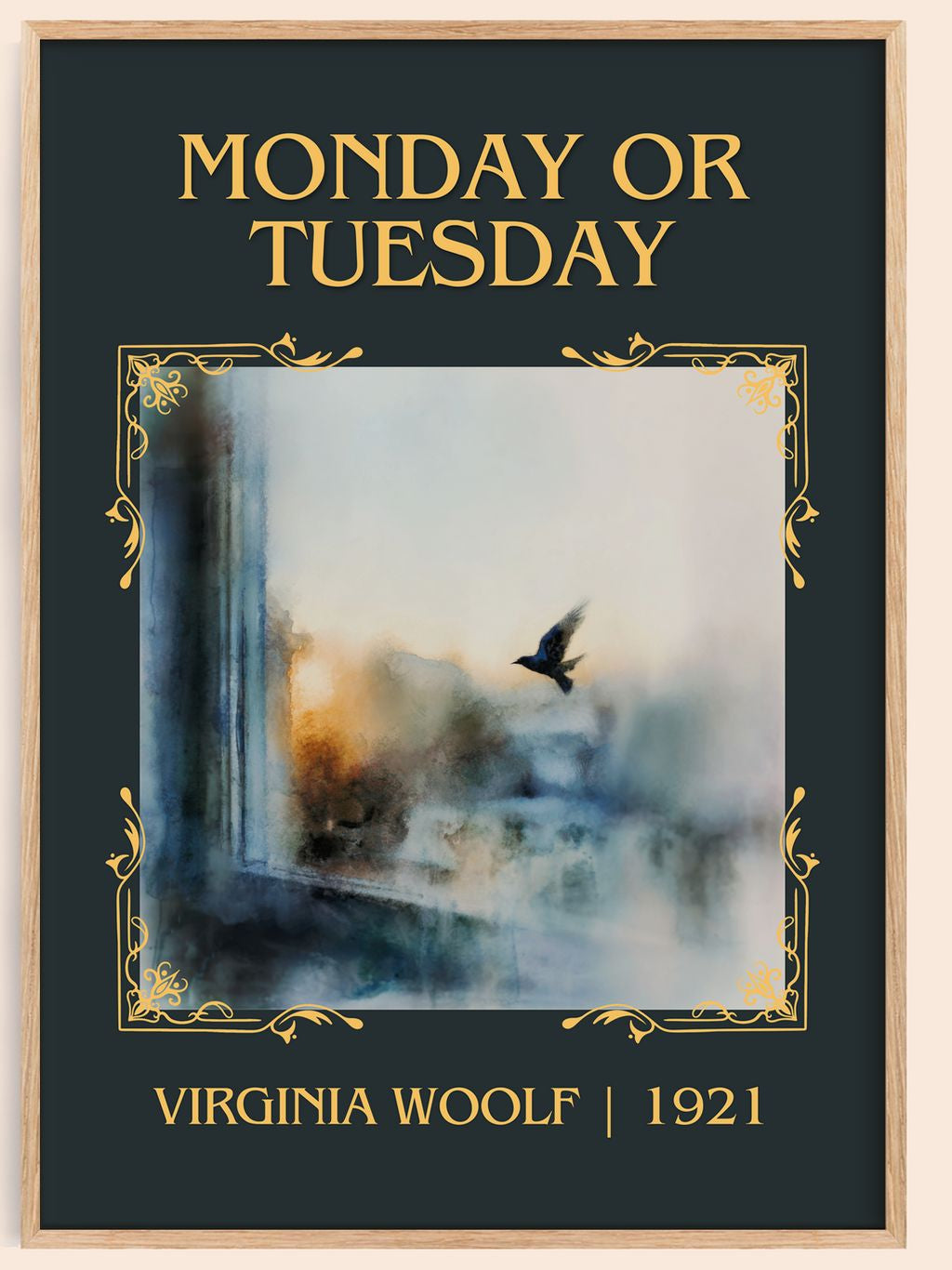 Monday Or Tuesday Classic Book Art Print by Virginia Woolf – book poster