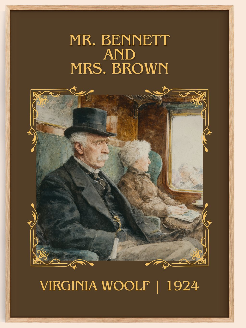 Mr. Bennett And Mrs. Brown Classic Book Art Print by Virginia Woolf – book poster