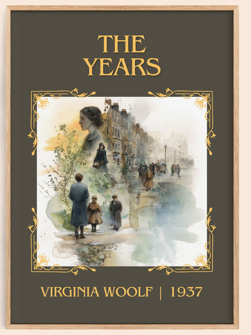 The Years Classic Book Art Print by Virginia Woolf – book poster