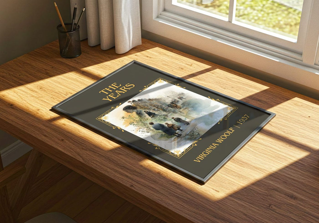The Years Classic Book Art Print by Virginia Woolf – print on a sunlit desk