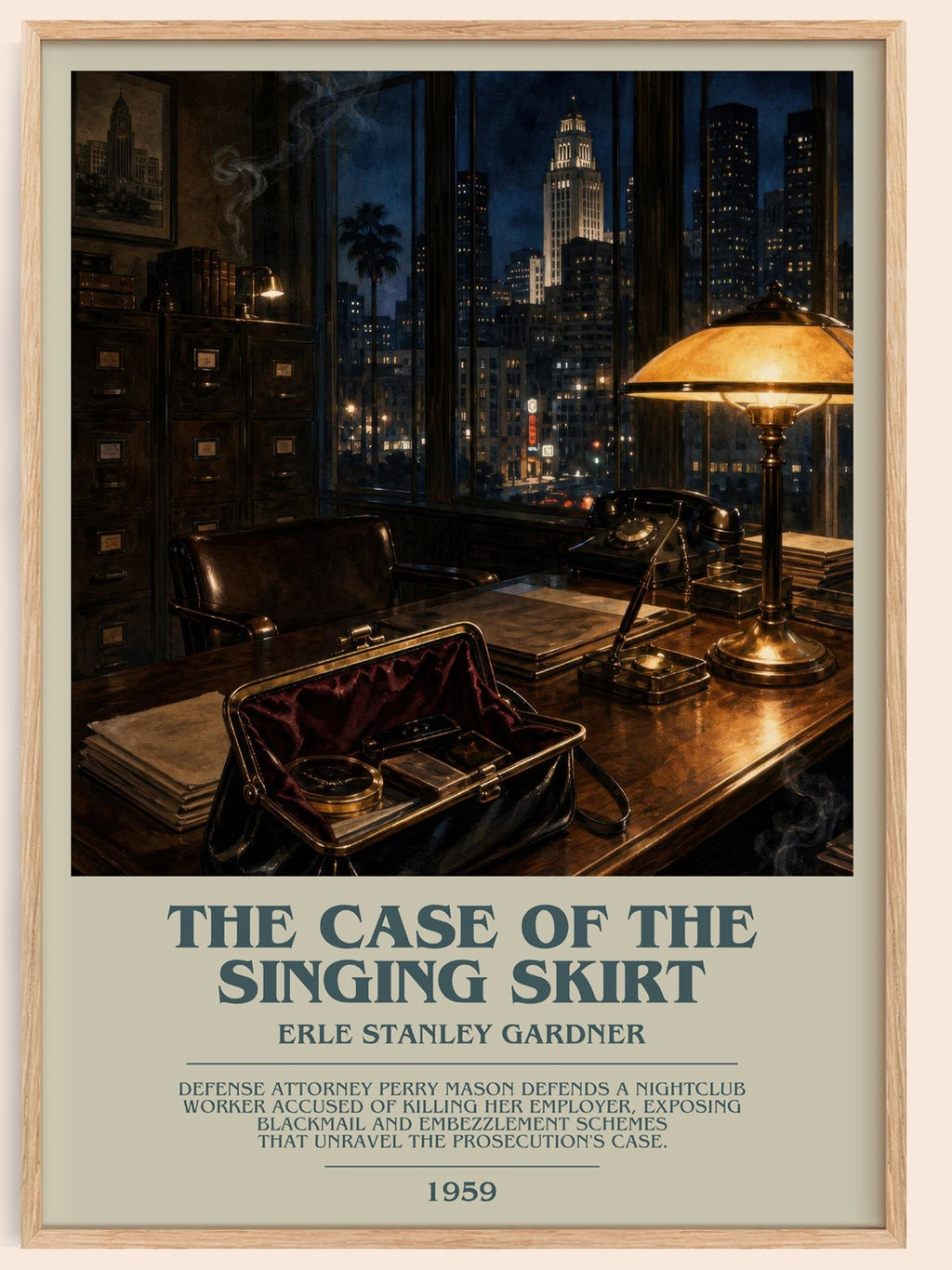 The Case Of The Singing Skirt bookish book poster by Erle Stanley Gardner – framed literary art print