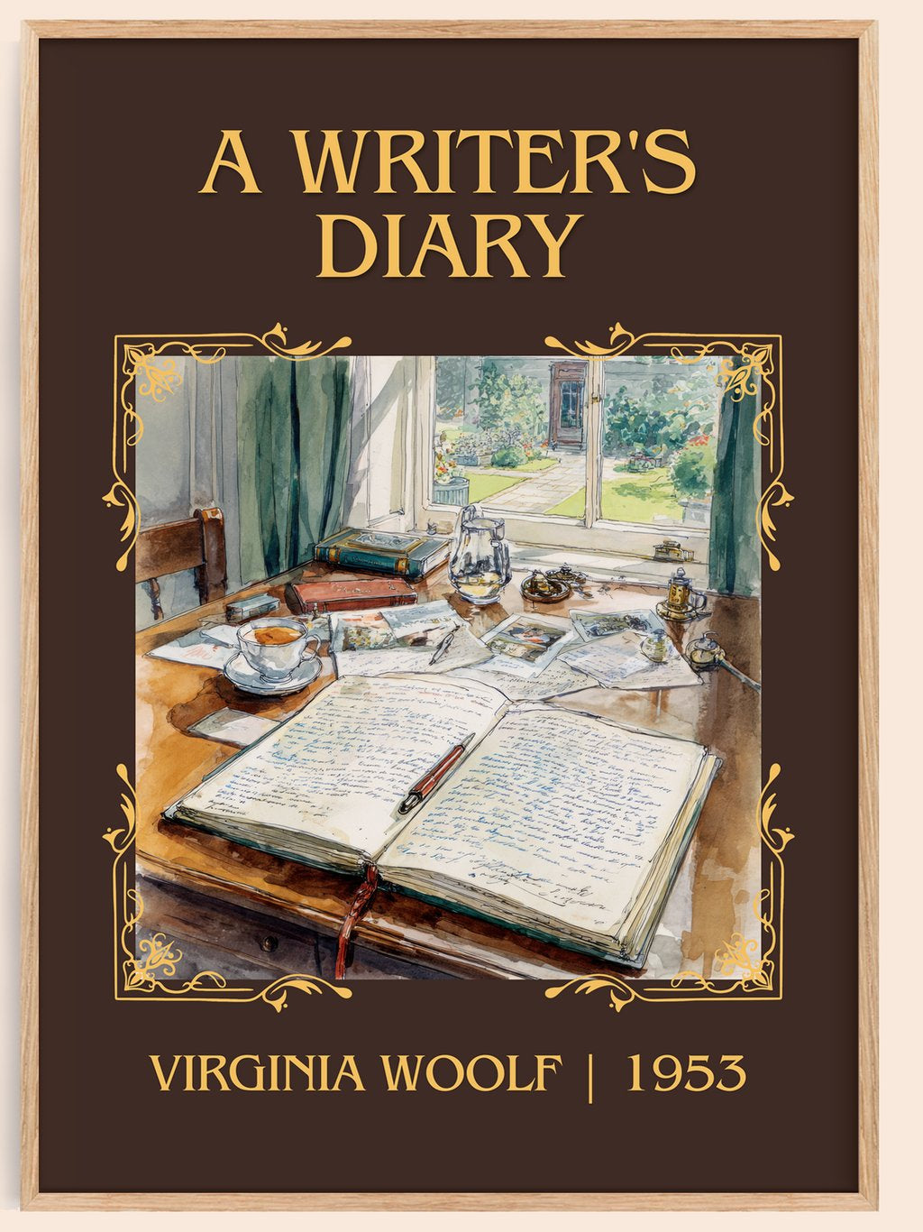 A Writer'S Diary Classic Book Art Print by Virginia Woolf – book poster