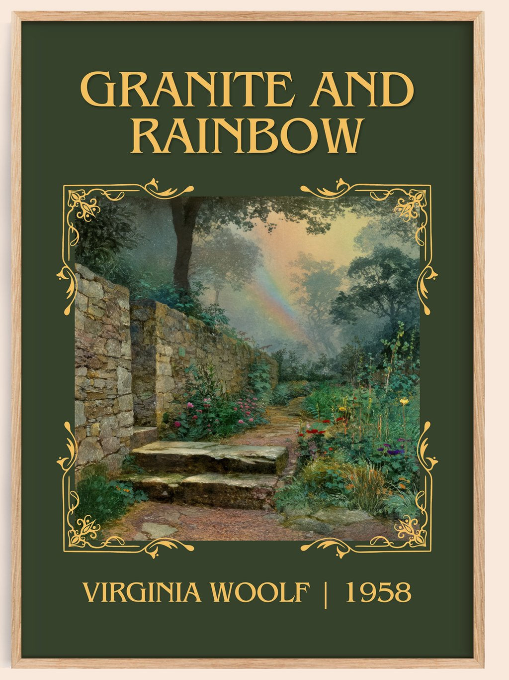 Granite And Rainbow Classic Book Art Print by Virginia Woolf – book poster
