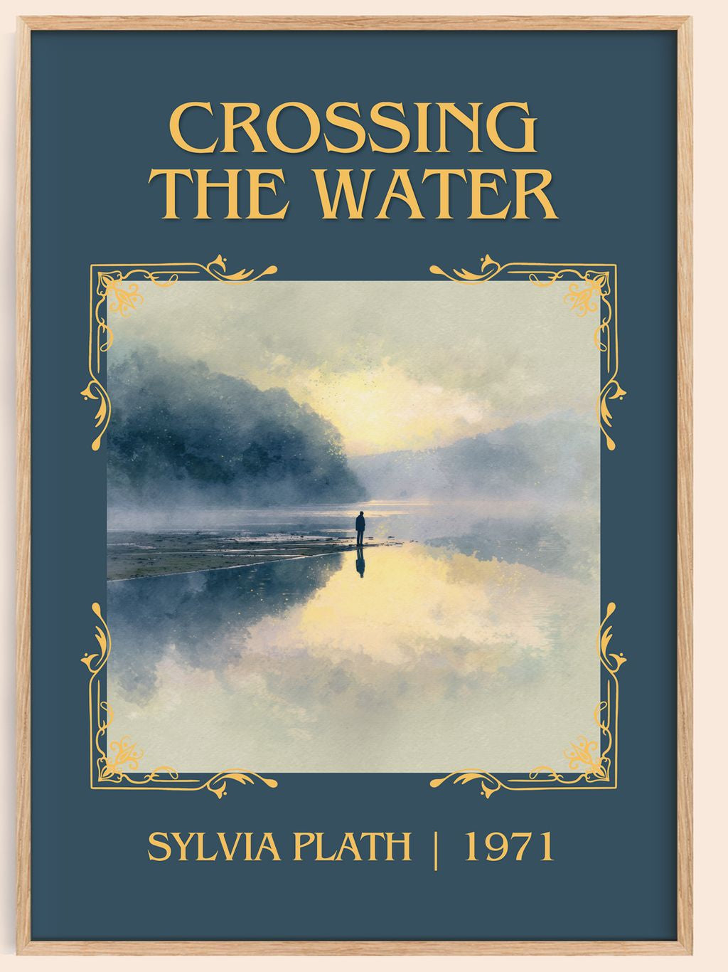Crossing The Water Classic Book Art Print by Sylvia Plath – book poster