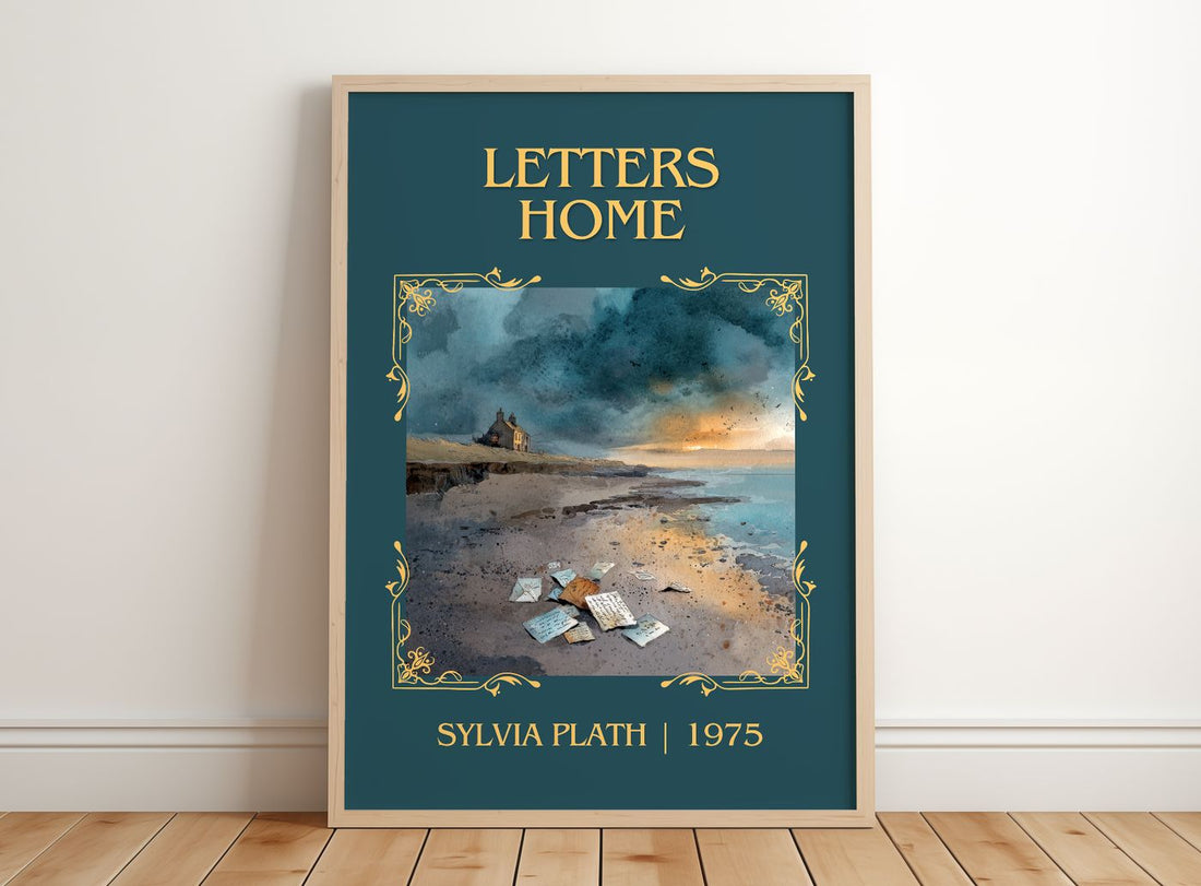 Letters Home Classic Book Art Print by Sylvia Plath – framed print leaning on a wooden floor