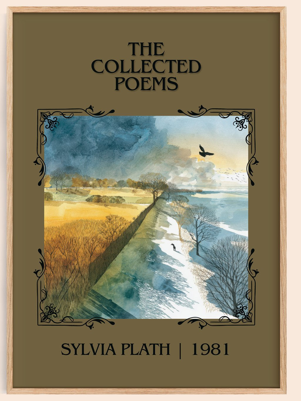 The Collected Poems Classic Book Art Print by Sylvia Plath – book poster
