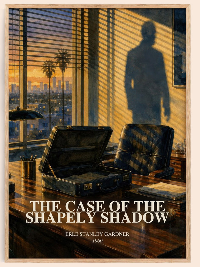 Case Of The Shapely Shadow Book Watercolour Illustration by E. Gardner