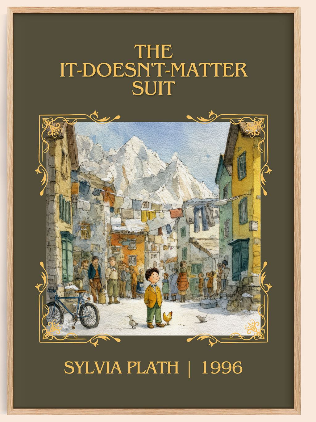 The It-Doesn'T-Matter Suit Classic Book Art Print by Sylvia Plath – book poster
