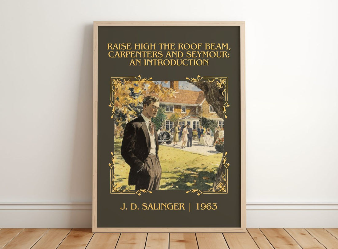 Raise High The Roof Beam, Carpenters And Seymour: An Introduction – framed print leaning on a wooden floor