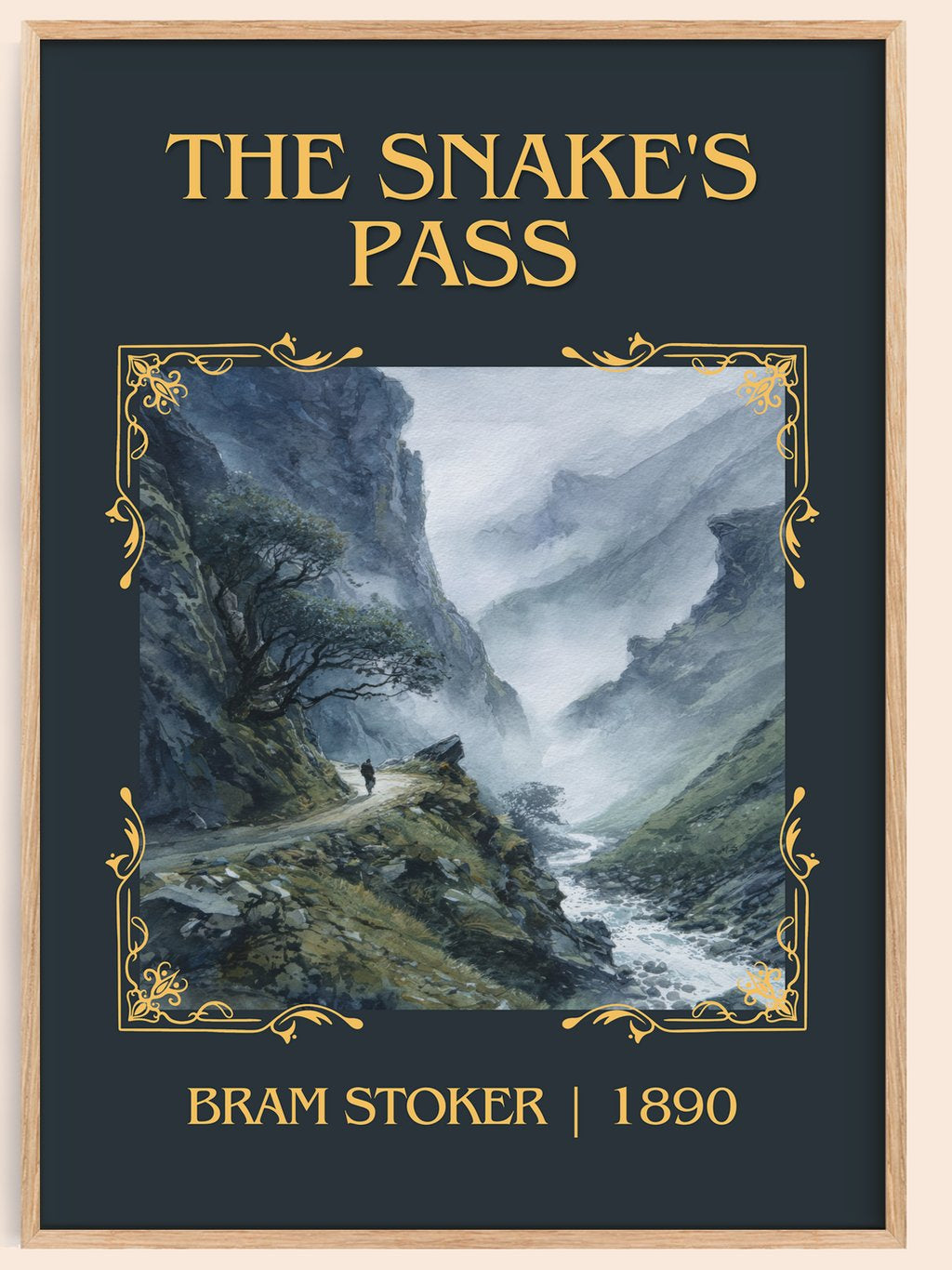The Snake'S Pass Classic Book Art Print by Bram Stoker – book poster
