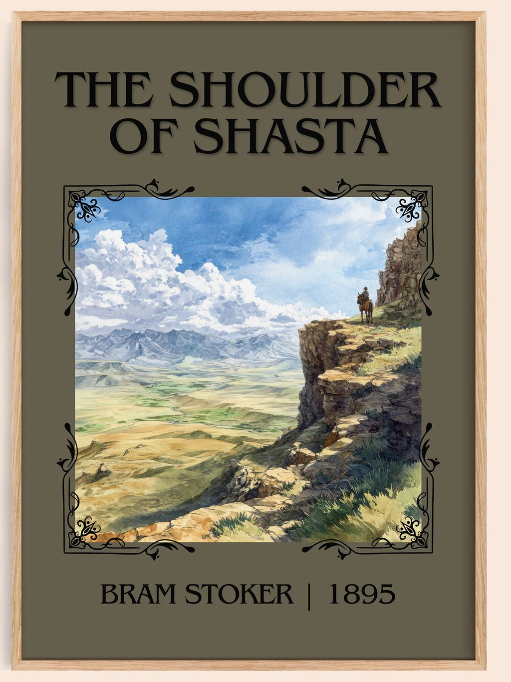 The Shoulder Of Shasta Classic Book Art Print by Bram Stoker – book poster