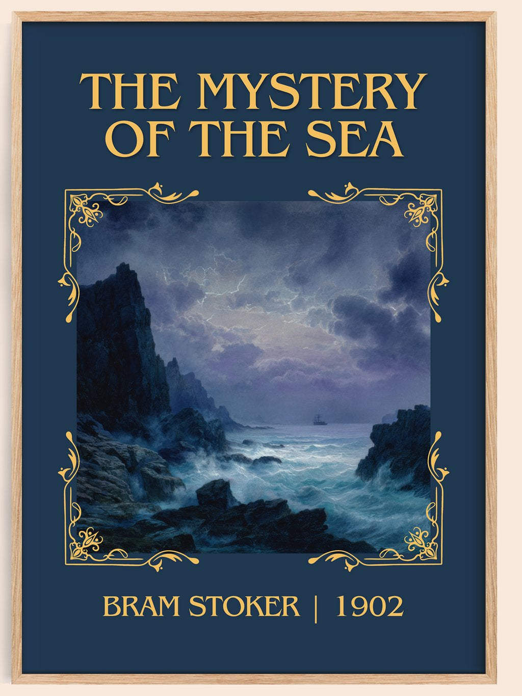 The Mystery Of The Sea Classic Book Art Print by Bram Stoker – book poster