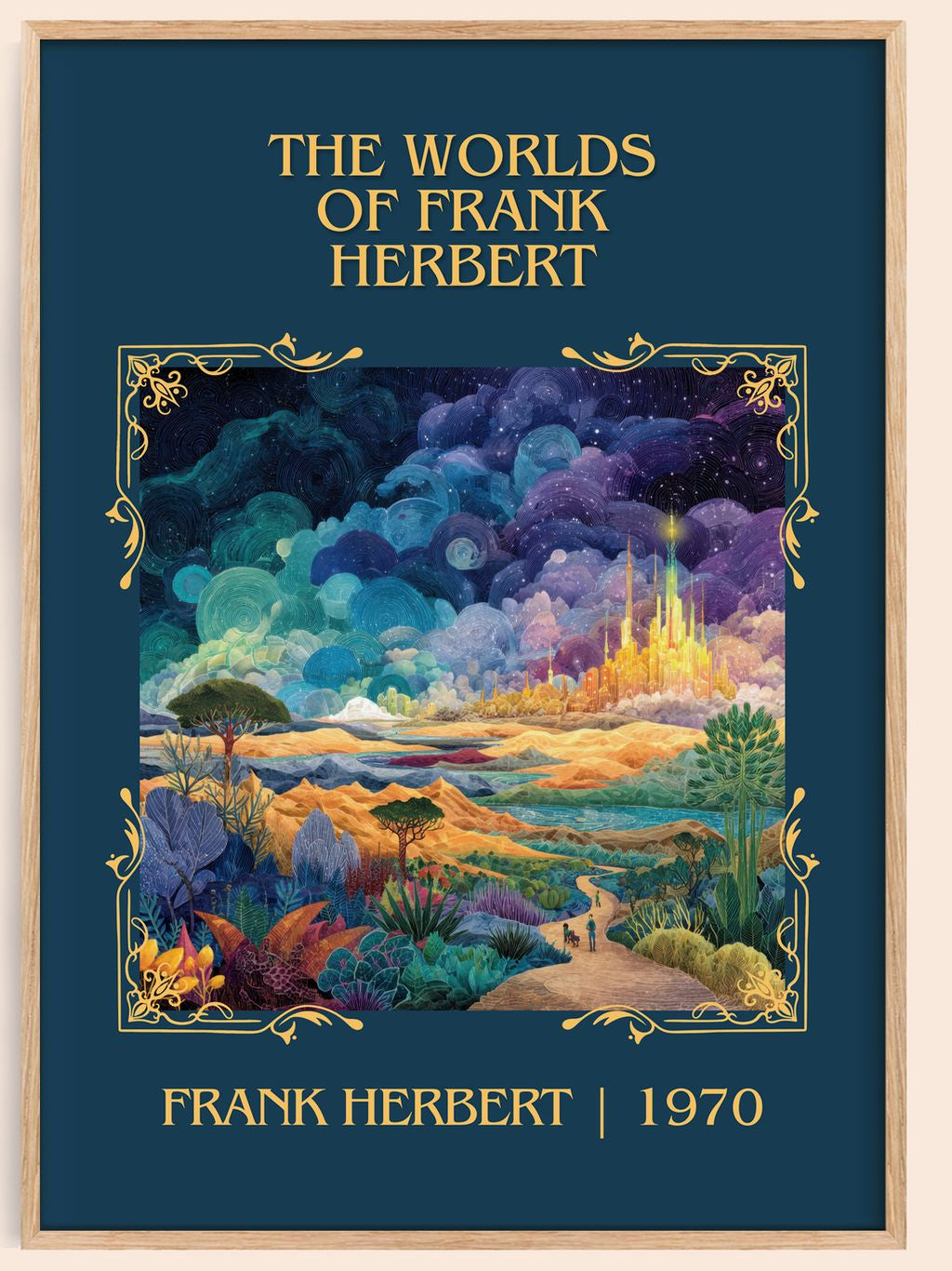 The Worlds Of Frank Herbert Classic Book Art Print by Frank Herbert – book poster