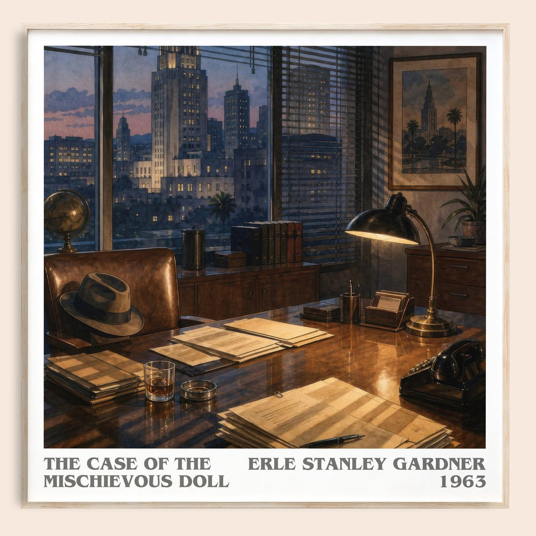 The Case Of The Mischievous Doll literary book poster by Erle Stanley Gardner – framed literary art print