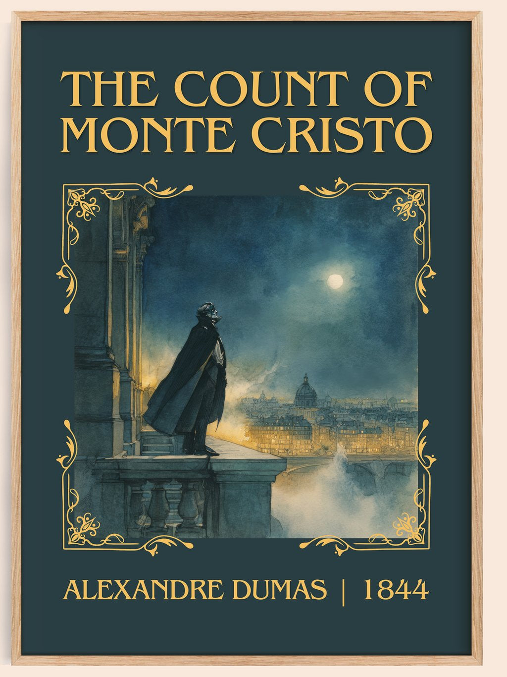 The Count Of Monte Cristo Classic Book Art Print by Alexandre Dumas – book poster