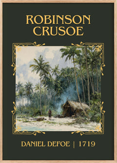 Robinson Crusoe Classic Book Art Print by Daniel Defoe