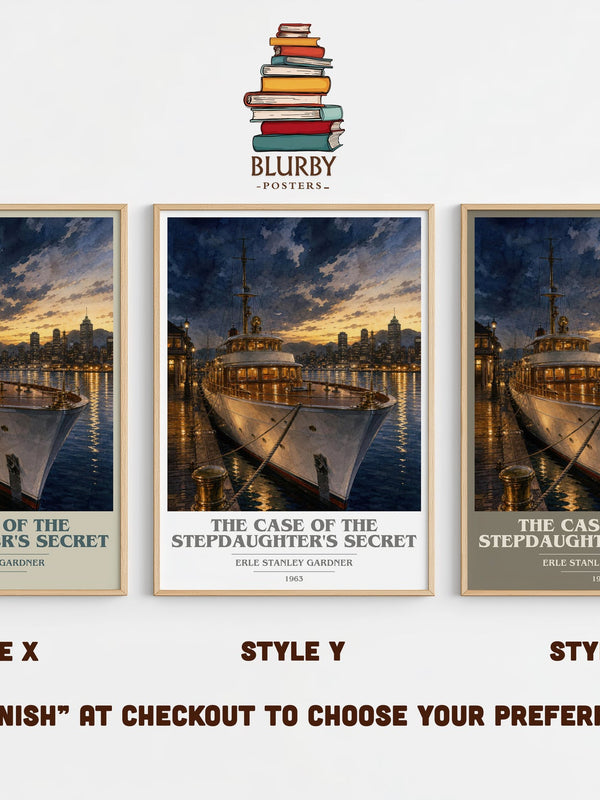 The Case Of The Stepdaughter'S Secret book cover print in frame leaning in hallway – mystery wall art