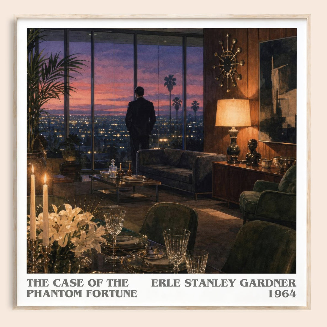 The Case Of The Phantom Fortune literary book poster by Erle Stanley Gardner – framed literary art print