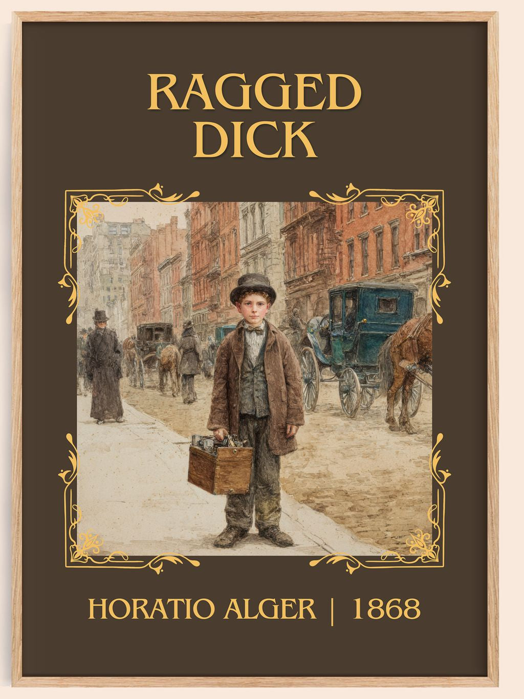 Ragged Dick Classic Book Art Print by Horatio Alger – book poster