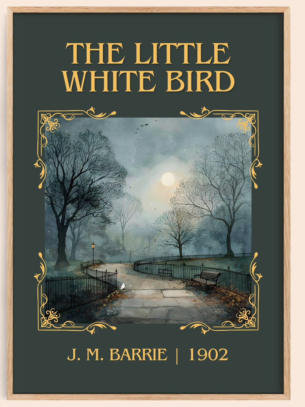 The Little White Bird Classic Book Art Print by J. M. Barrie – book poster