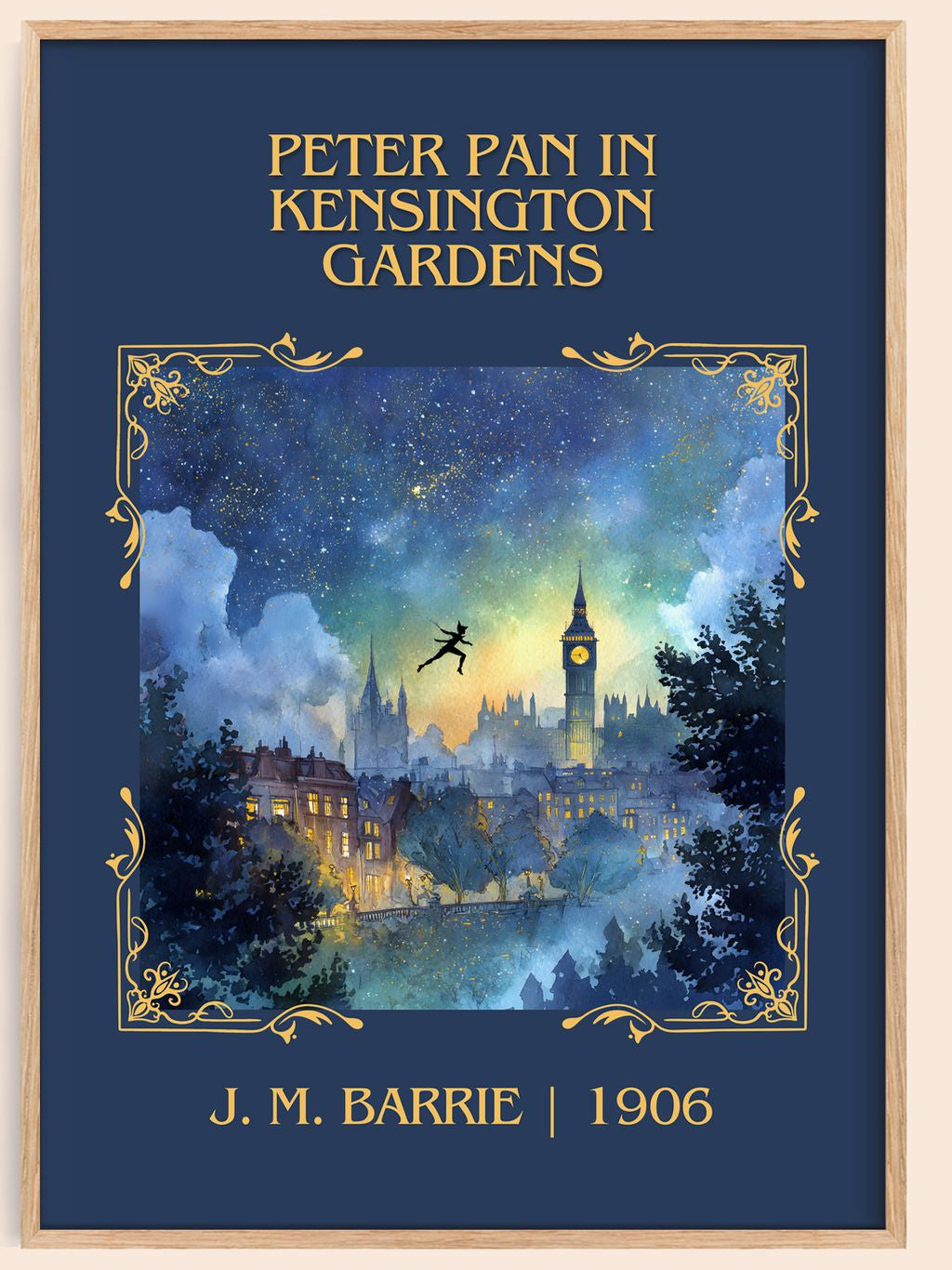 Peter Pan In Kensington Gardens Classic Book Art Print by J. M. Barrie – book poster