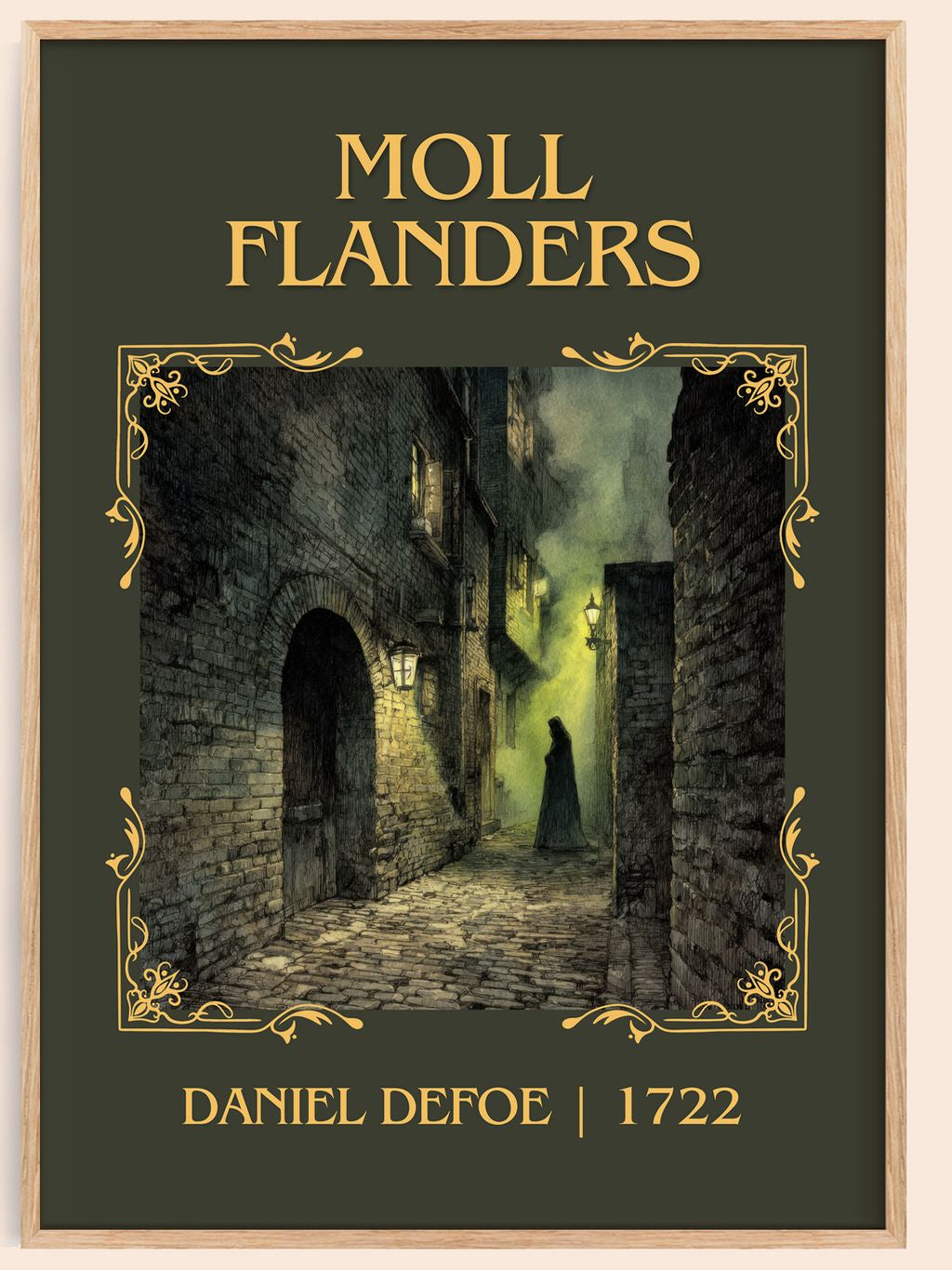 Moll Flanders Classic Book Art Print by Daniel Defoe – book poster