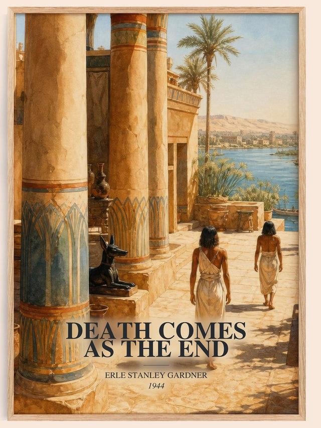 Death Comes As The End Book Watercolour Illustration by E. Gardner