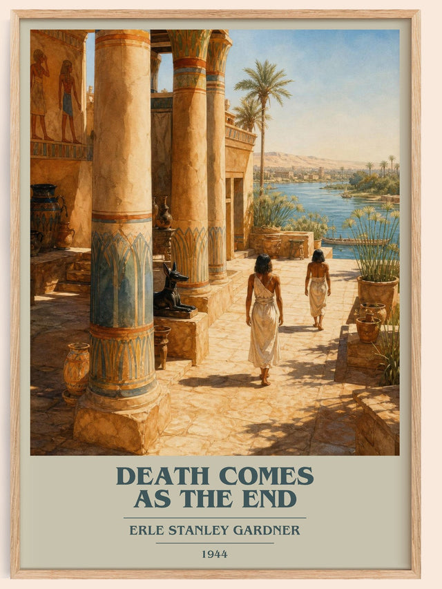 Death Comes As The End Book Cover Poster by Erle Stanley Gardner