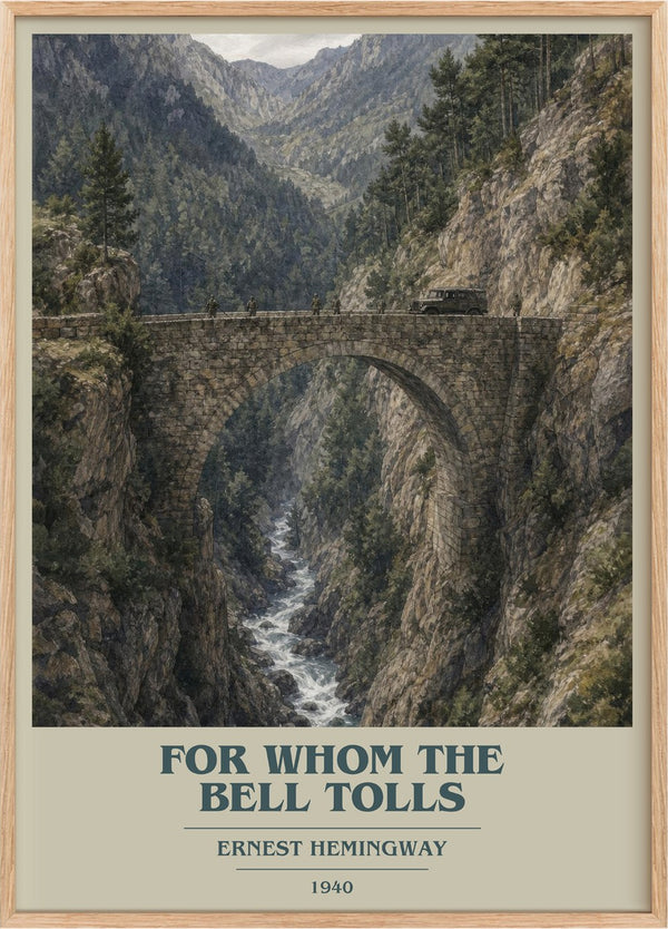 For Whom The Bell Tolls Book Cover Poster by Ernest Hemingway