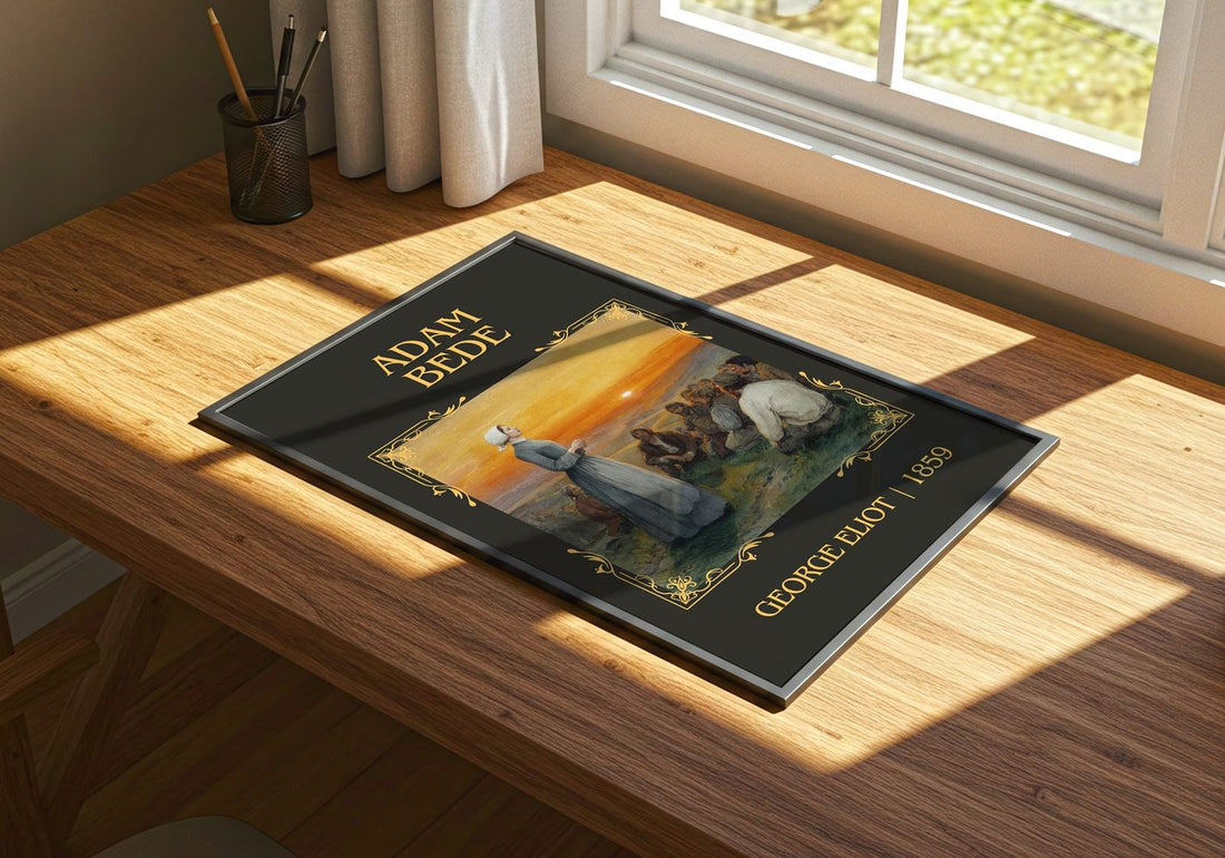 Adam Bede Classic Book Art Print by George Eliot – print on a sunlit desk
